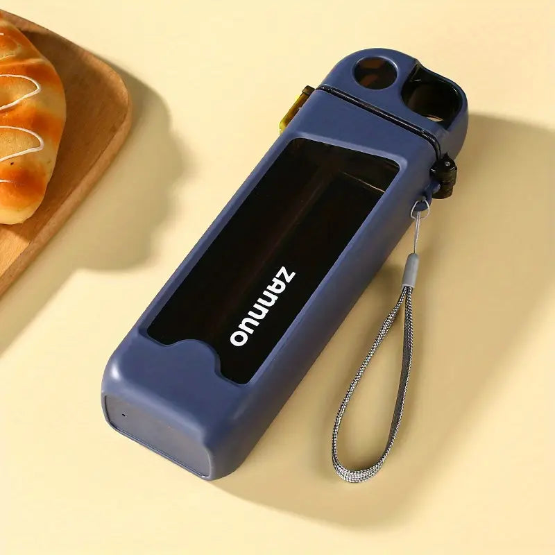 1pc 350ml/11.83oz Plastic Leakproof Square Water Cup