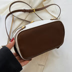 Light Luxury Color Splicing Messenger Bag High-grade Western Style Retro Handbag