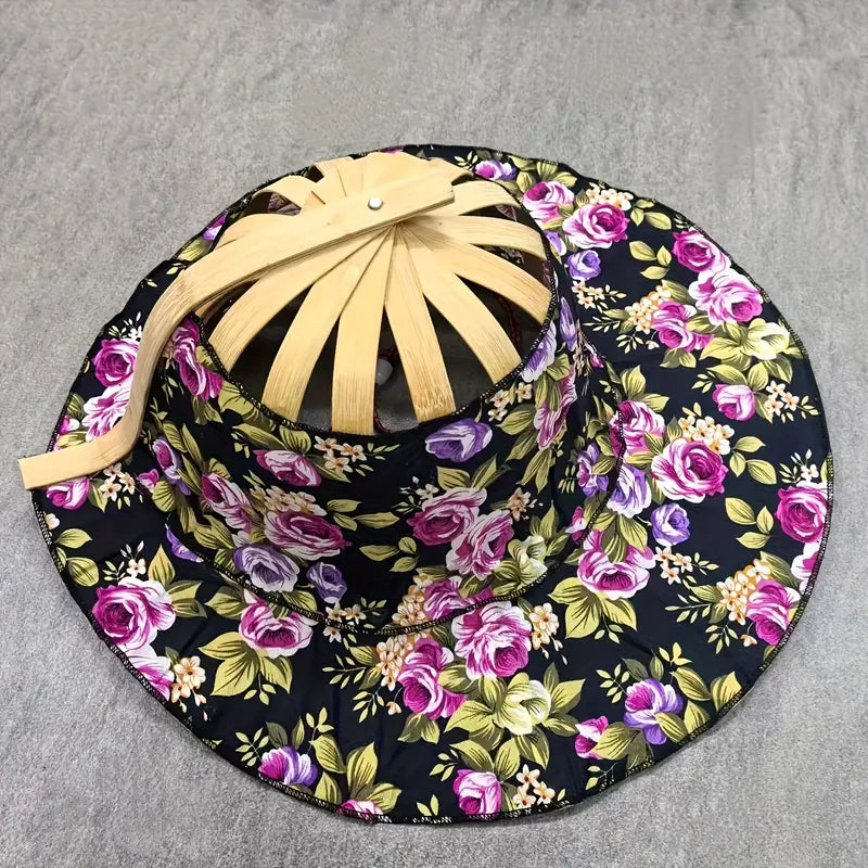 1 Pack Dual-Use Sunscreen Hat & Fan for Women - Foldable Protection Summer Travel Hat