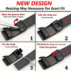 Business Men's Automatic Buckle Cowhide Belt, Ratchet Dress Belt