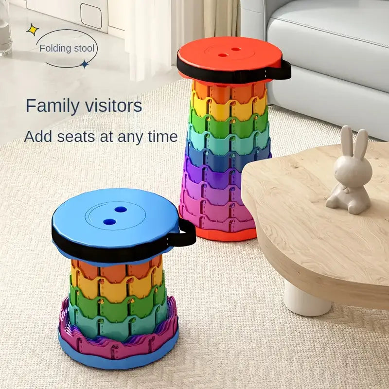 1pc- Enhanced portable multi-functional folding and retractable stool