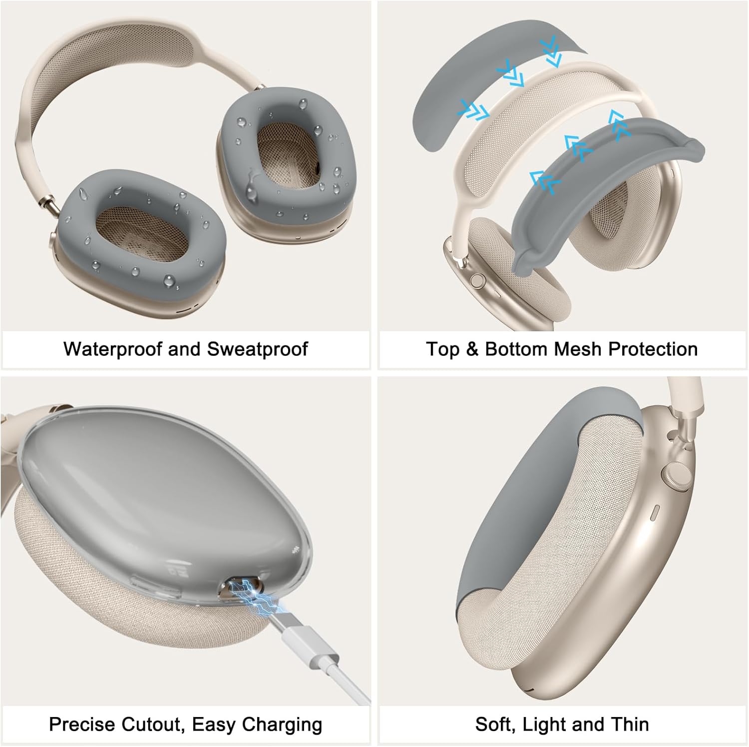 4 in 1 Silicone Case Cover for Headphones🎧