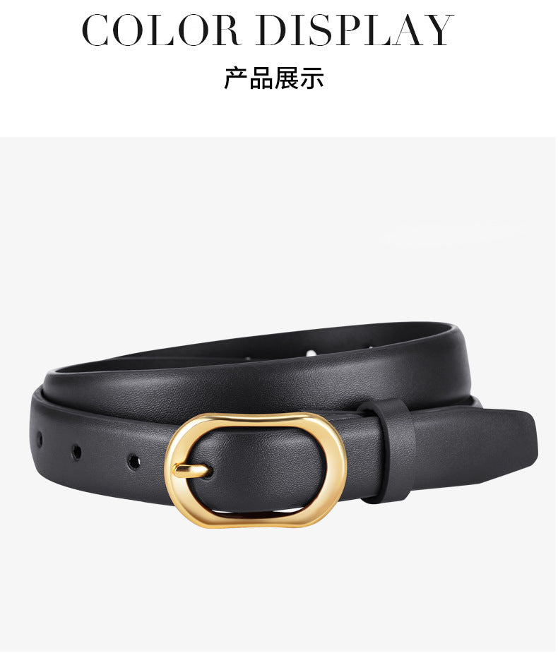 Trendy Casual Women's Jeans Belt Slim Versatile Fashion Cross-Border Ins Design