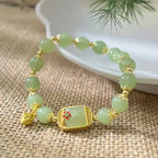 [Hot sale]Natural Hetian Jade Beaded Bracelet