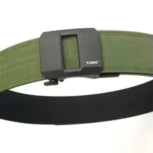 EDC Nylon Ratchet Belt Wide Double-layer Reinforced Automatic Buckle