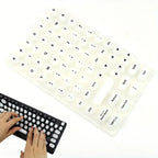 Soft Silicone Heart-Shaped Keyboard Stickers for Long Nails with Letters
