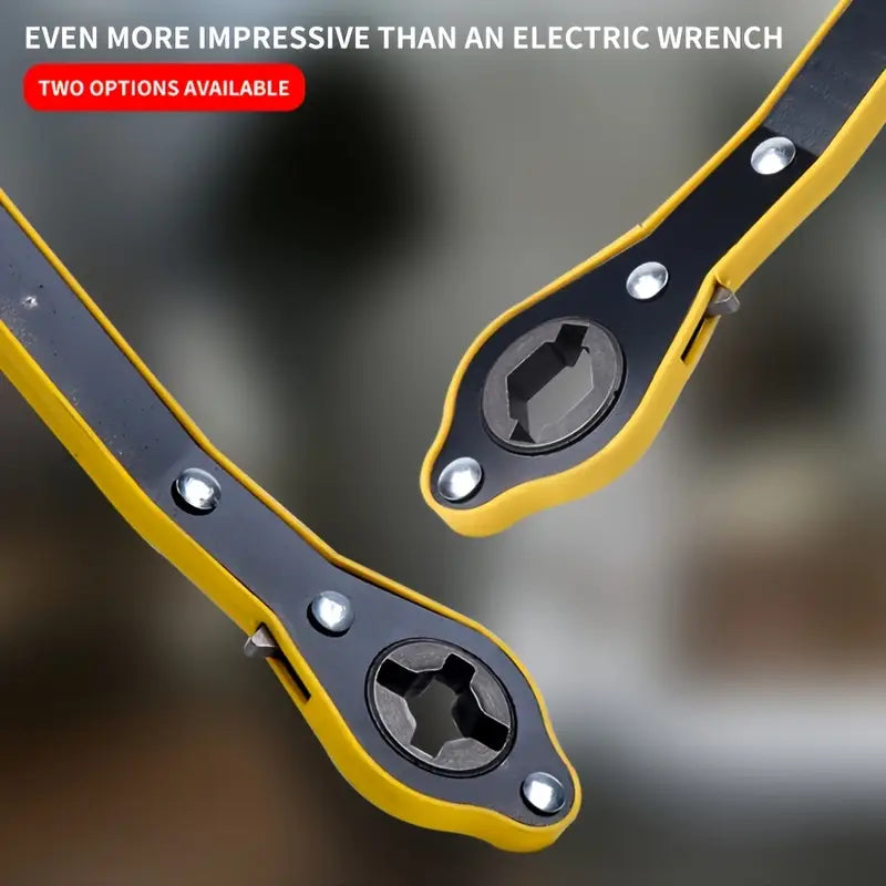 1pc Heavy-Duty Metal Tire Jack Wrench with 360° Rotating Knob