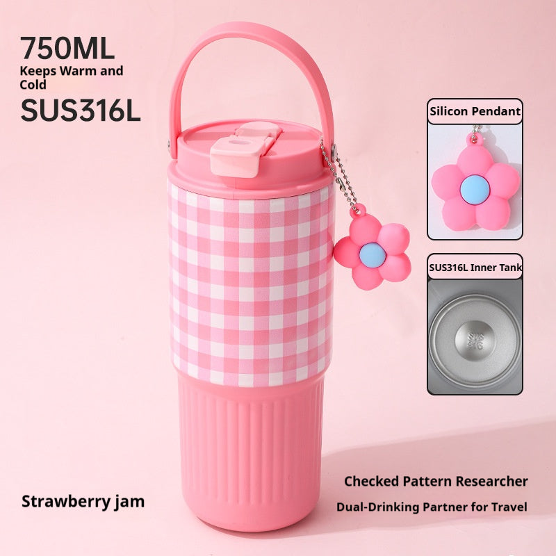 316 Stainless Steel Bottle with Flower Loop Handle