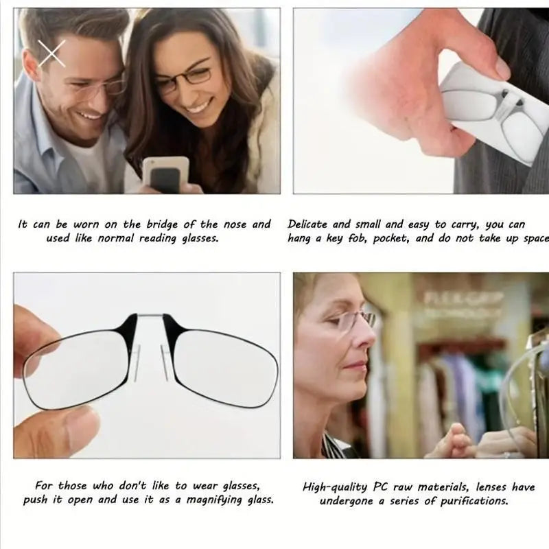 Compact & Stylish Clip-On Reading Case with Keychain