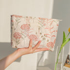 Floral Toiletry Bag for Travel - Lightweight, Portable Makeup Pouch with Zipper Closure