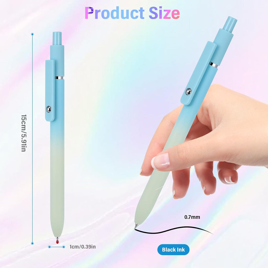 5 Pcs Gel Ink Pens. 0.7mm Medium Tip Black Ink Roller Ball Pens. Quick Drying Pens for Smooth Writing