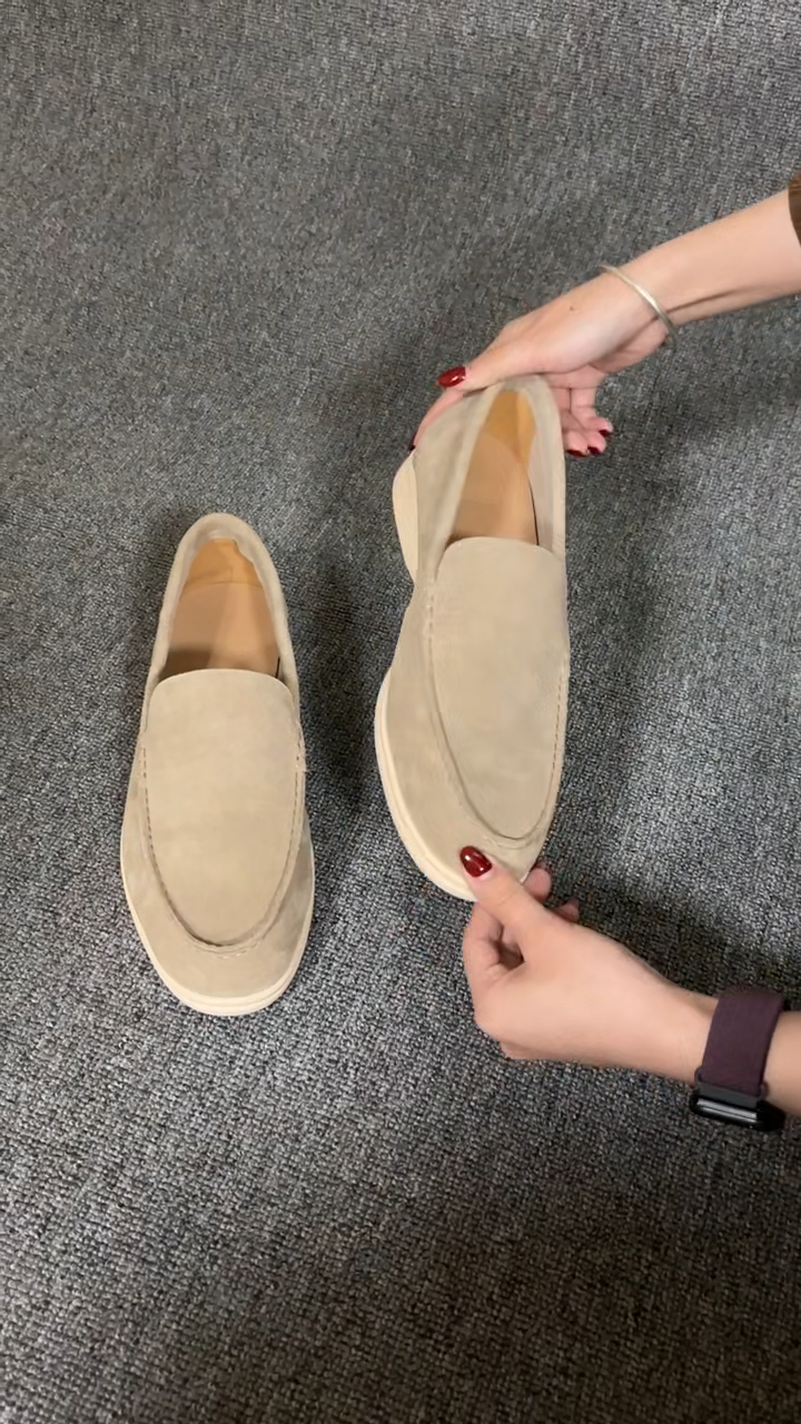 Monaco Suede Loafers Shoes  British Style Single Shoes