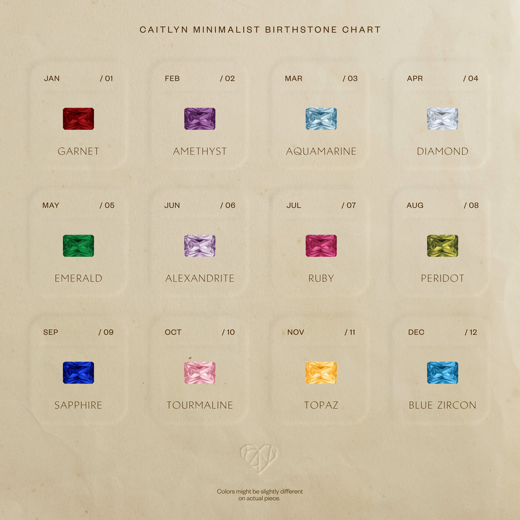 Dainty Baguette Birthstone Bracelet