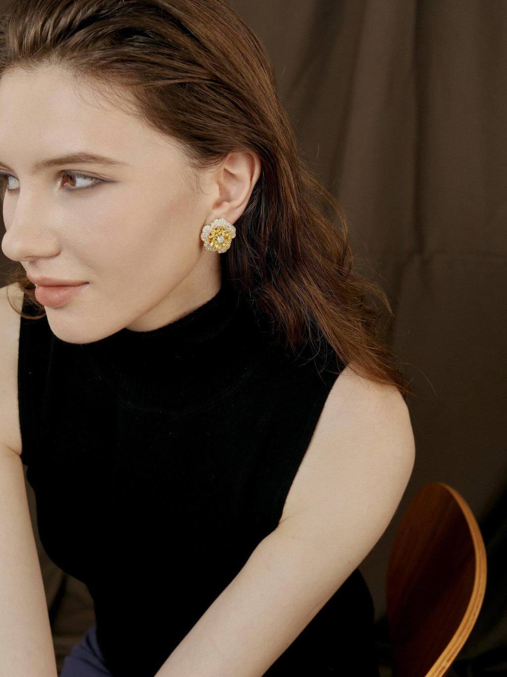 Green Field & Star Cluster – 1950s High Jewelry Turquoise and Green Stone  & Clip-on Earrings