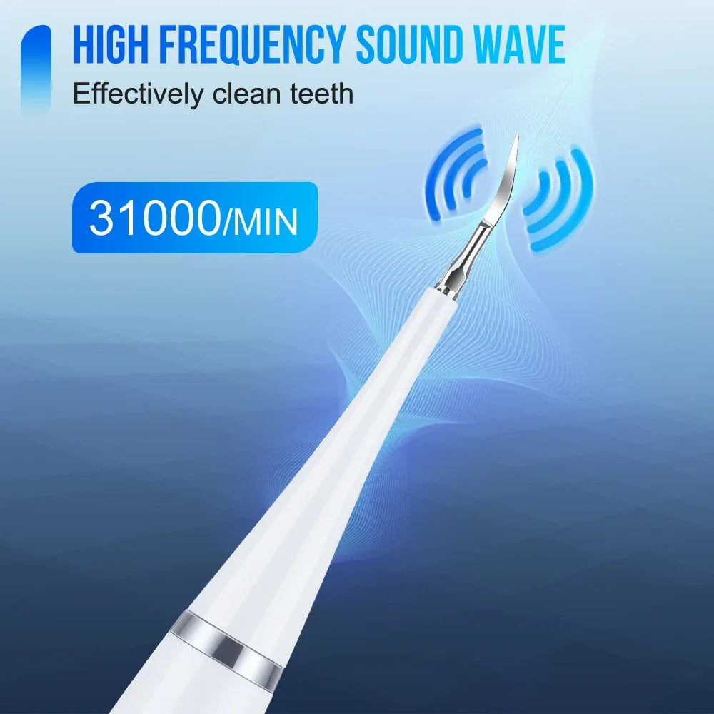 6 in 1 Ultrasonic Dental Scaler/Tartar Remover Electric Toothbrush: Teeth Plaque Cleaner, Whitening (Adult)