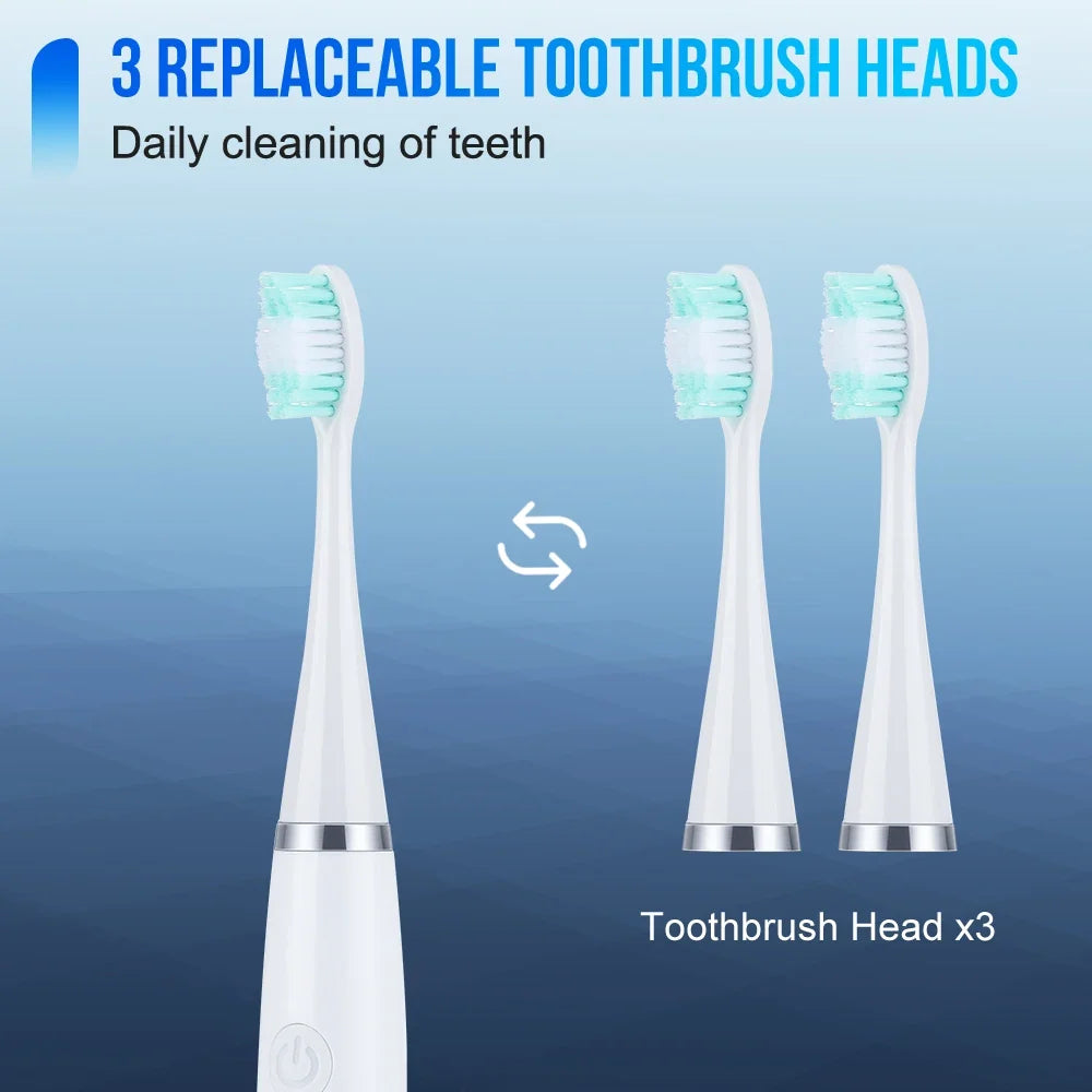 6 in 1 Ultrasonic Dental Scaler/Tartar Remover Electric Toothbrush: Teeth Plaque Cleaner, Whitening (Adult)