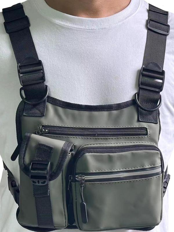 🔥 Adjustable Zipper Tactical Chest Bag 🎒✨ Multi-Functional & Ready for Action!