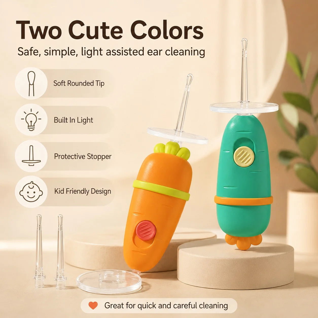 LED Cartoon Baby Ear Cleaning Tool
