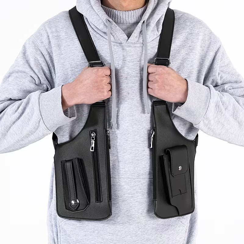 1pc of Anti-theft Crossbody Bag Provides You with Double Protection, Keeping Your Valuables Safe from Pickpockets. The Men's Anti-theft Wallet Features an Adjustable Shoulder Strap with a Buckle, Allowing You to Adjust It to Fit Your Height, Suitable