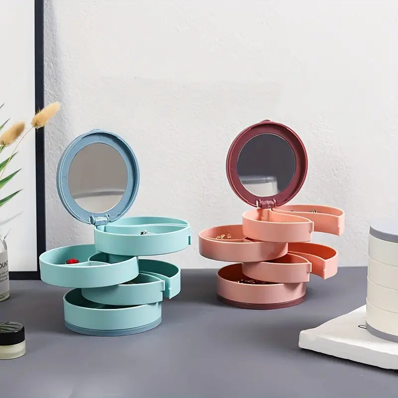 4 Layers Rotatable Jewelry Storage Box