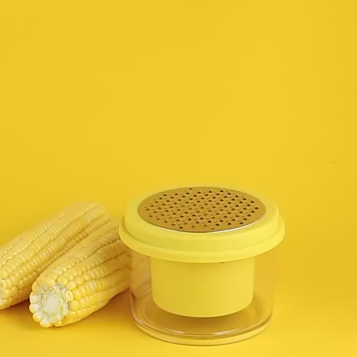 1pc Stainless Steel Corn Peeler & Stripper with Built-In Grater and Safety Handle