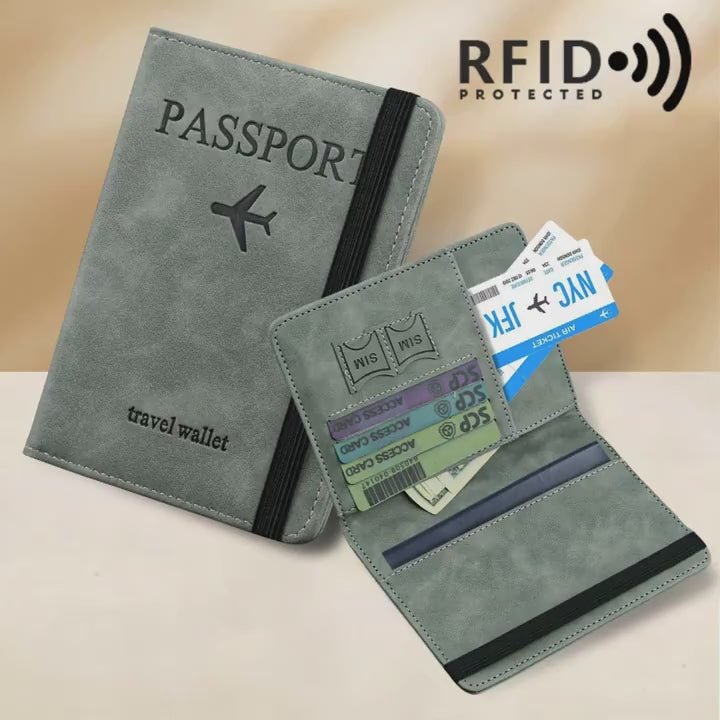 Fashion Synthetic Leather Passport Holder