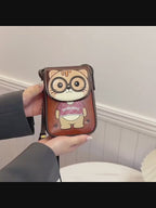 Women's Adjustable Crossbody Bag with Cute Cat Print