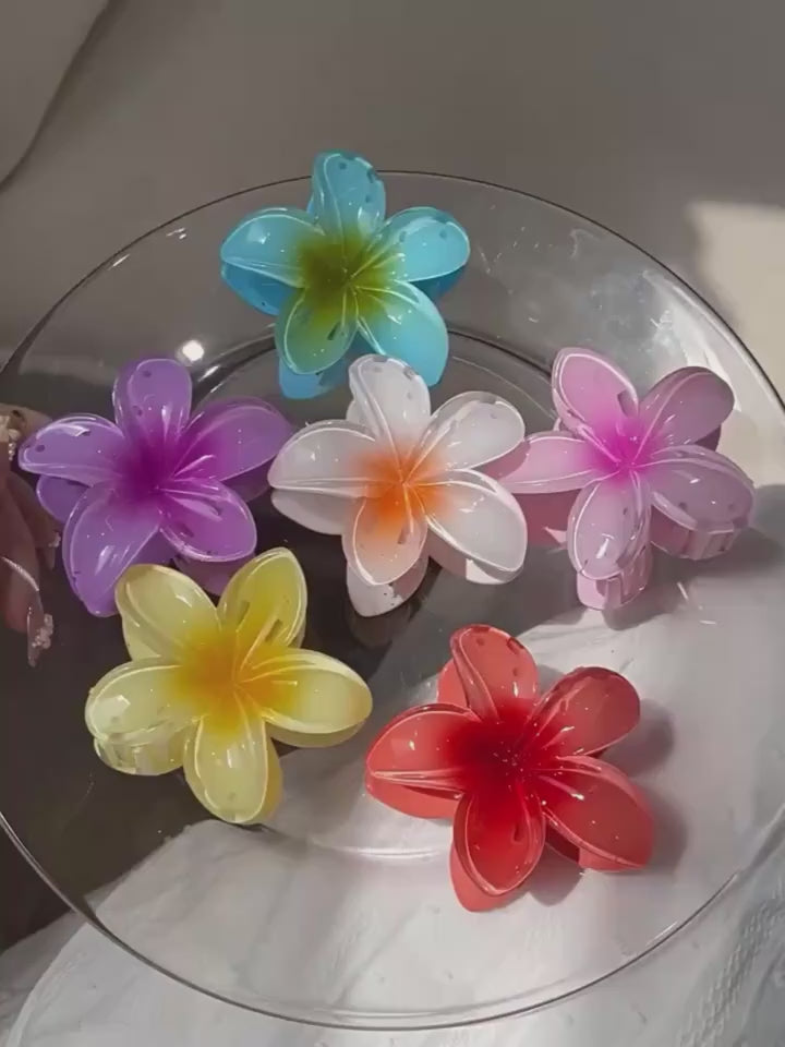 6pcs Large Tropical Flower Hair Claw Clips