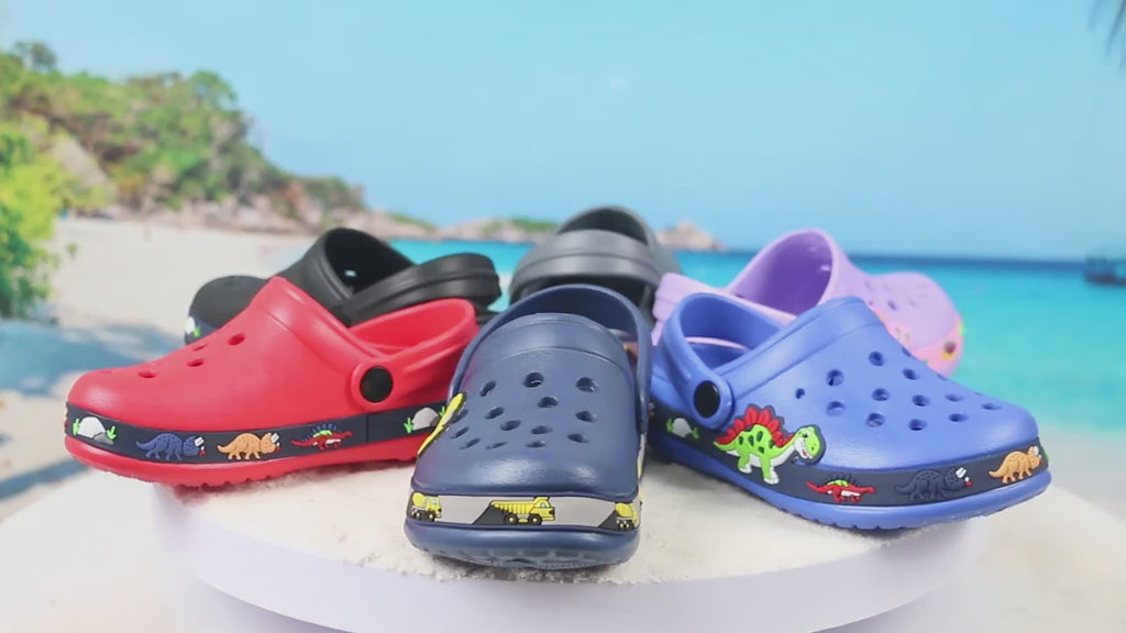 Youngsters' Dinosaur & Unicorn EVA Sandals with Ankle Strap