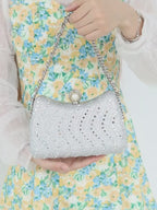 Elegant Rhinestone-Embellished Evening Clutch Bag for Women