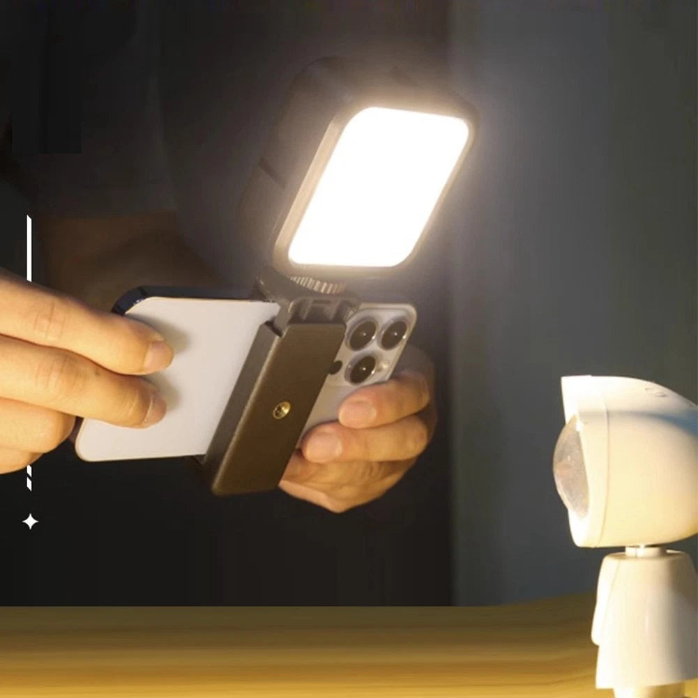 Portable Mini Selfie Fill Light Rechargeable 3 Modes Adjustable Brightness Clip on for Mobile Phone Computer Fill Light