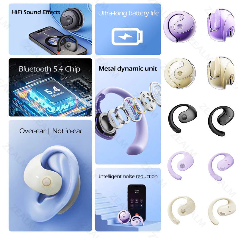 Outside Open Ear Earbuds Hanging Earphones Bluetooth Out Of Ear Open Ear Headphones Outside The Ear Wireless Ear Hanging Bluetooth Headset Bone Conduction Headphones Earbuds Open Over Ear Buds